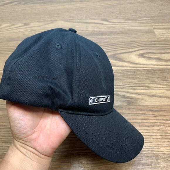 Chipotle Adjustable Hat Cap Employee Uniform Crew Restaurant Dad Men Women Black - Picture 4 of 8